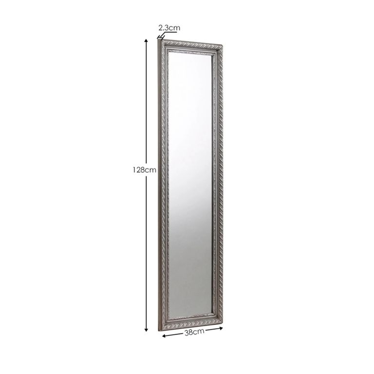 Allegro Leaner Mirror - Rectangular - Pewter