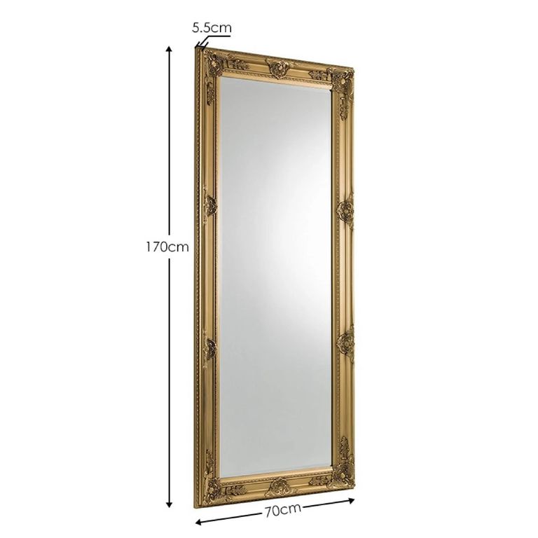 Palais Tall Leaner Mirror - Rectangular - Gold