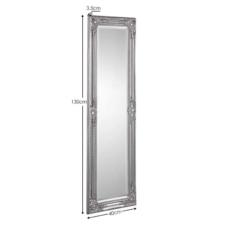 Palais Leaner Mirror - Rectangular - Pewter
