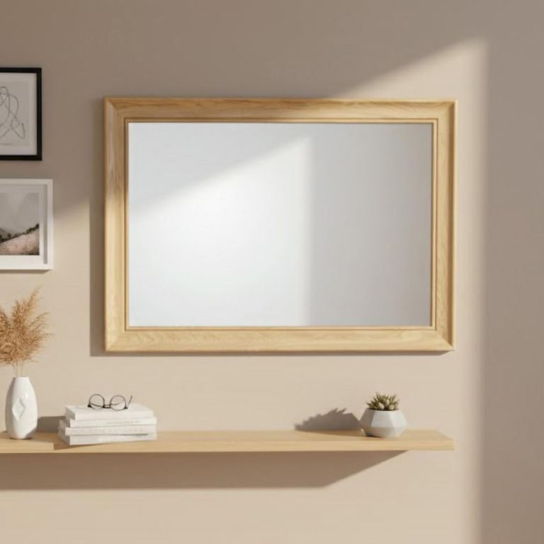 Moreno Rectangular Mirror - 80cm x 100cm - Oak