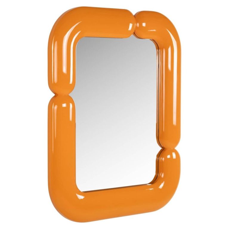 Ayla Wall Mirror - Orange - Metal - 80cm x 100cm