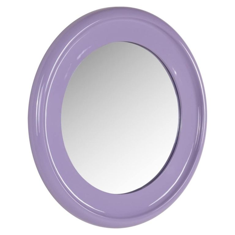 Blissey Wall Mirror - Round - Purple - Metal - 90cm x 4.5cm