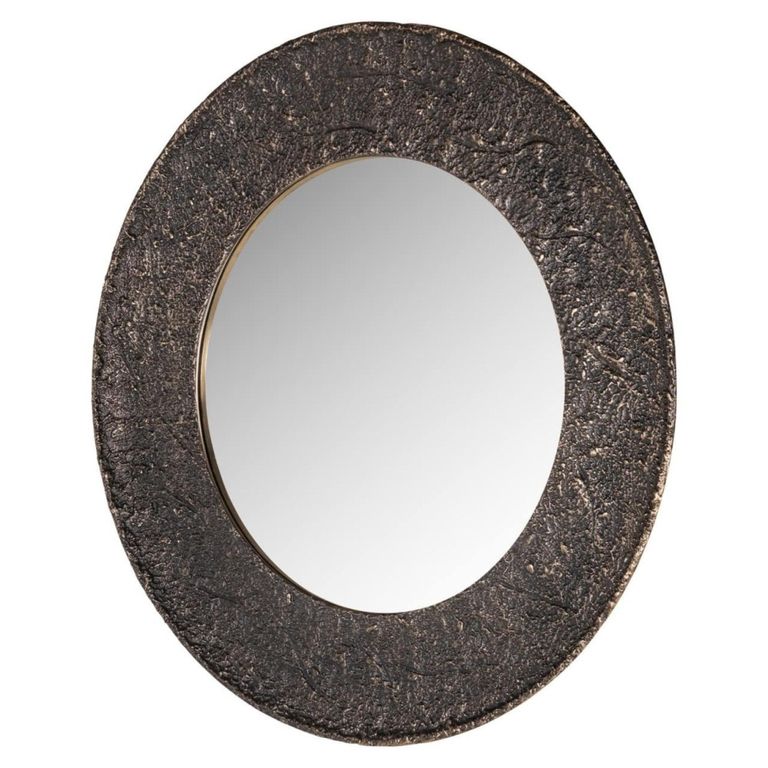 Jamel Wall Mirror - Round - Bronze - Aluminium - 86cm x 4cm