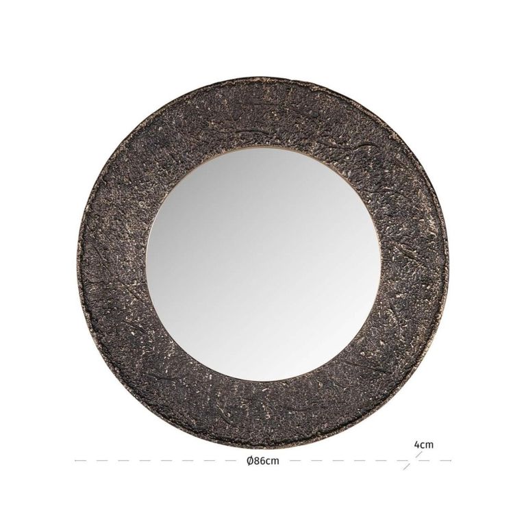 Jamel Wall Mirror - Round - Bronze - Aluminium - 86cm x 4cm