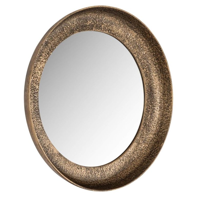 Laraya Wall Mirror - Round - Gold - Aluminium - 91cm x 11cm