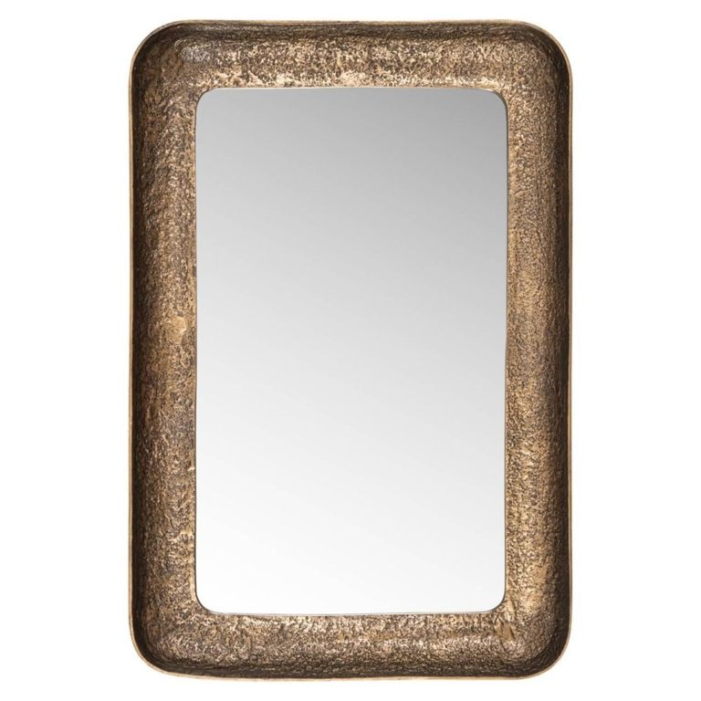 Loan Curved Wall Mirror - Antique Brass - Aluminium - 120cm x 80cm