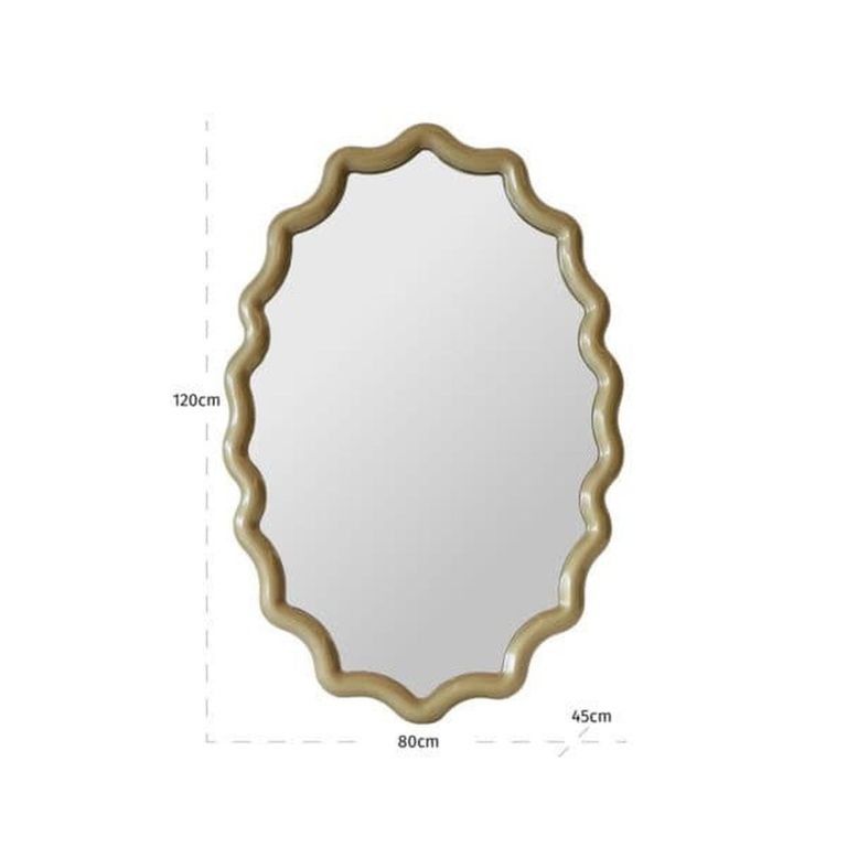 Morgan Wall Mirror - Oval - Champagne Gold - 80cm x 120cm
