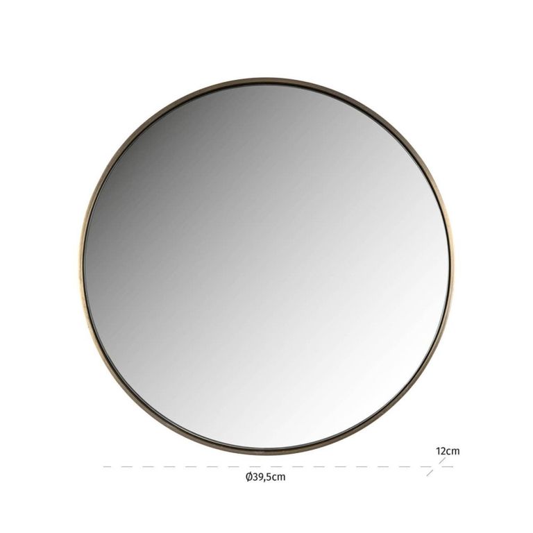 Mammom Wall Mirror - Round - Aluminium - 39.5cm x 12cm