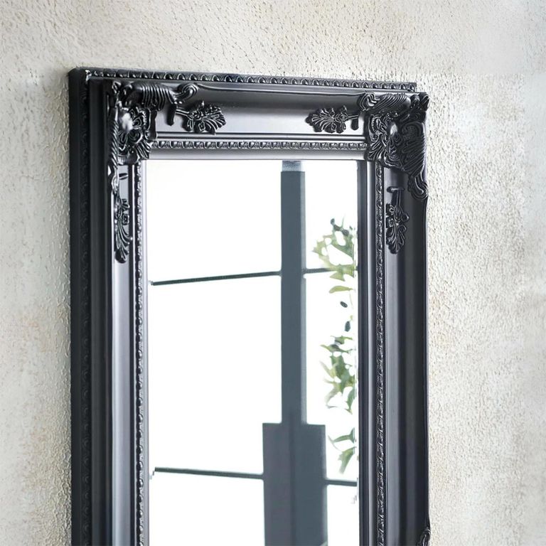 Palais Leaner Mirror - Antique Black - Wood - 40cm x 130cm
