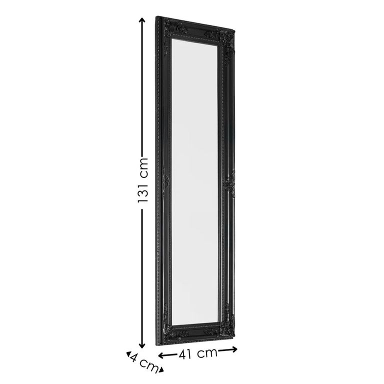 Palais Leaner Mirror - Antique Black - Wood - 40cm x 130cm