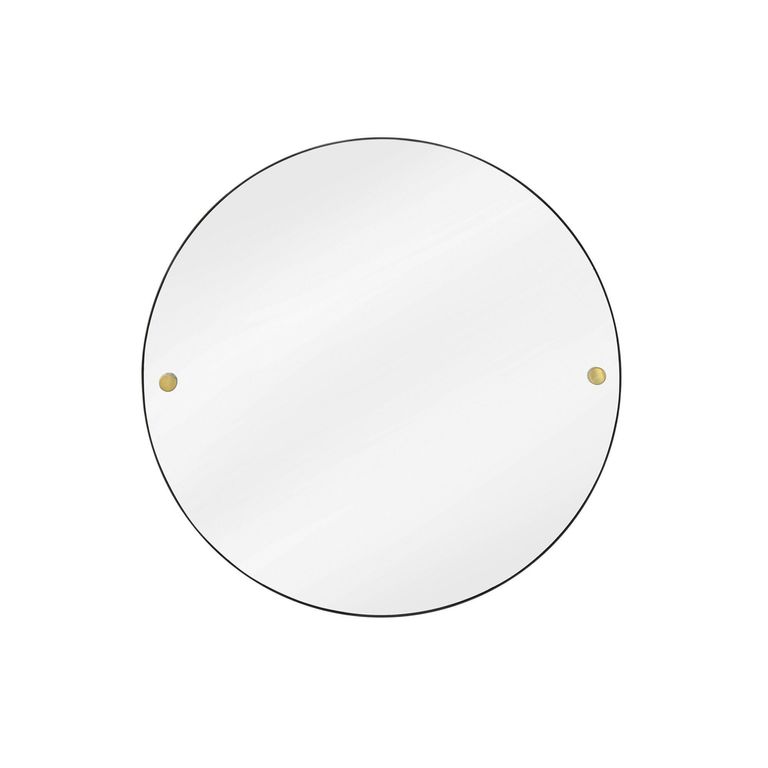 Adelphi Round Wall Mirror Black