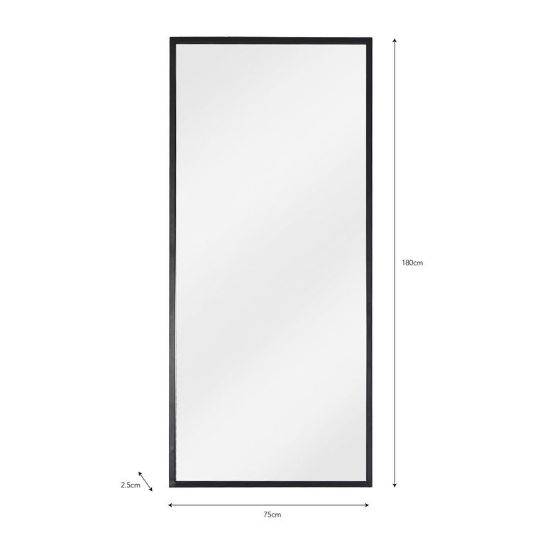 Avening Rectangular Wall Mirror 180x75cm Black