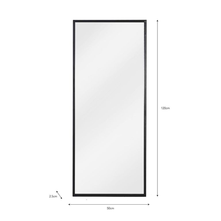 Avening Rectangular Wall Mirror 50x120cm Black