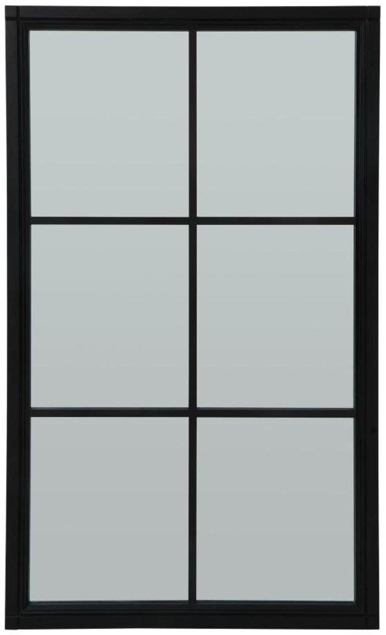 Black Mirrored Glass Large Window Mirror