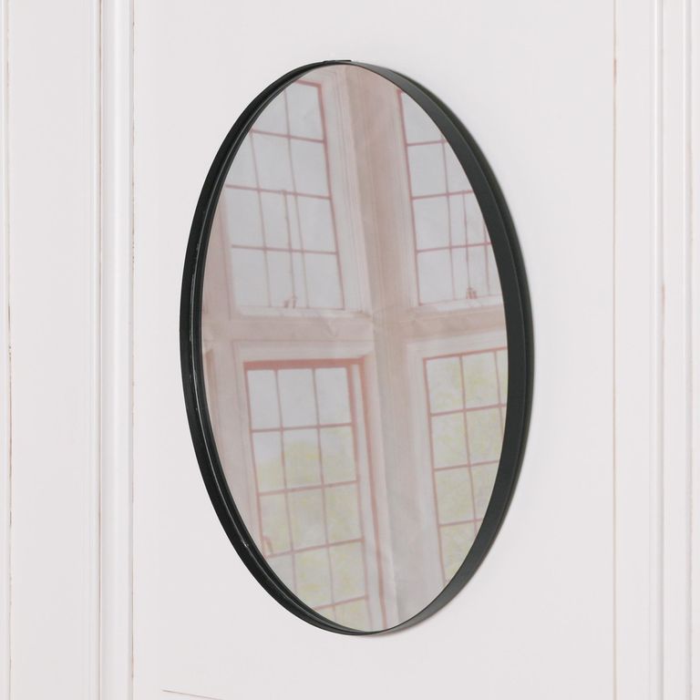 Wall Mirror - Black - Round - 50cm x 50cm