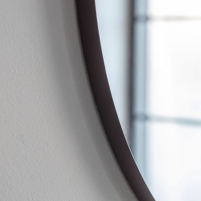 Cherington Round Wall Mirror 80cm Black