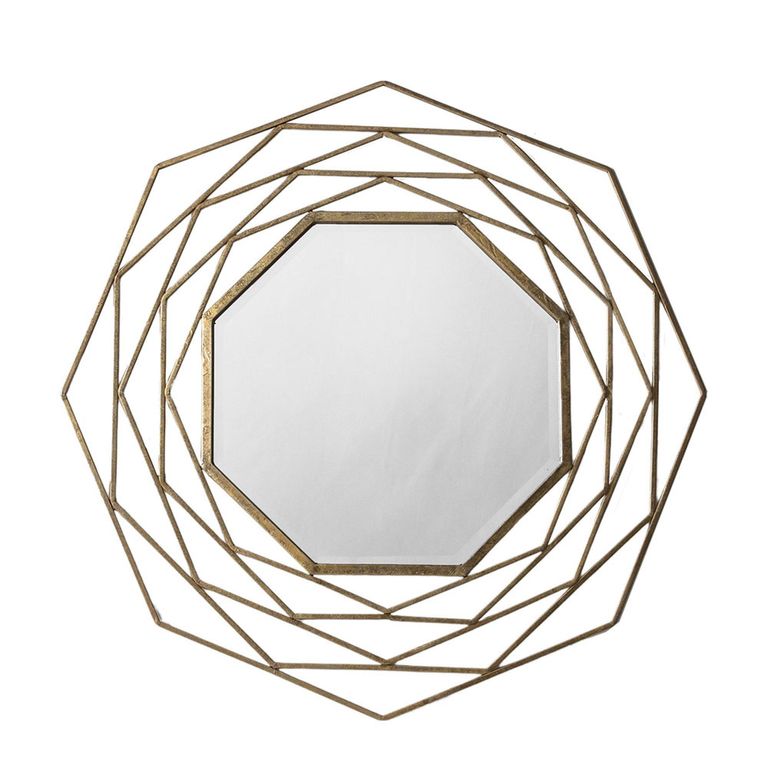 Clearance - Estella Gold Octagon Mirror - 91cm x 91cm - A203