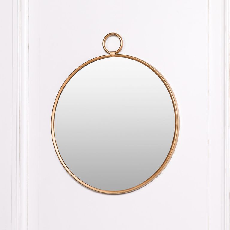 Hook Wall Mirror - Gold - 50cm x 58.5cm