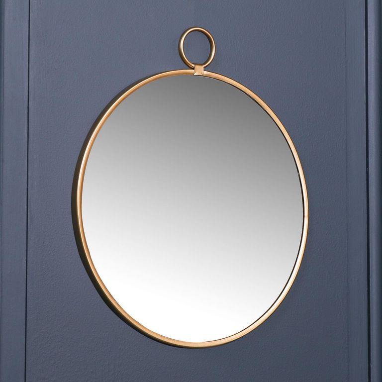 Hook Wall Mirror - Gold - 50cm x 58.5cm