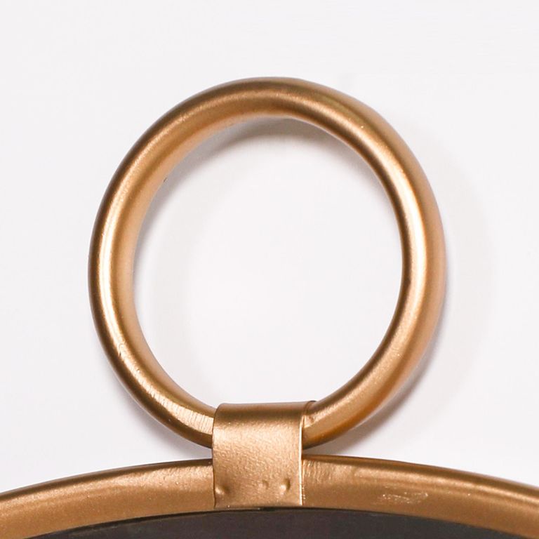 Hook Wall Mirror - Gold - 50cm x 58.5cm