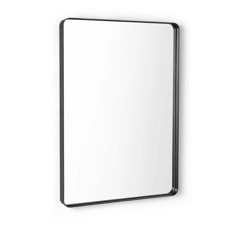 Jaya Wall Mirror - Rectangular - Black Metal