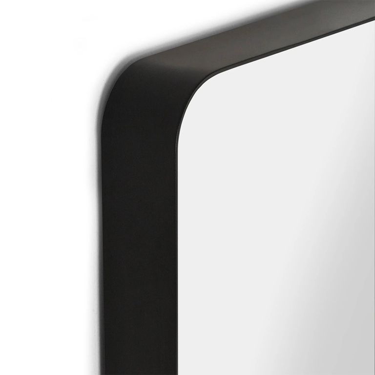 Jaya Wall Mirror - Rectangular - Black Metal