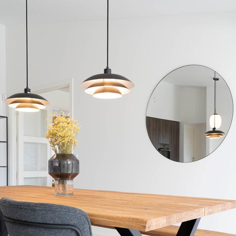 Jersey Mirror - Round - Wall - Black - 100cm x 100cm