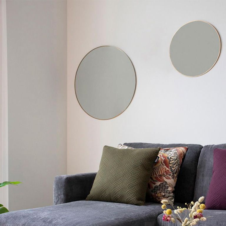 Jersey Mirror - Round - Wall - Brass - 40cm x 40cm