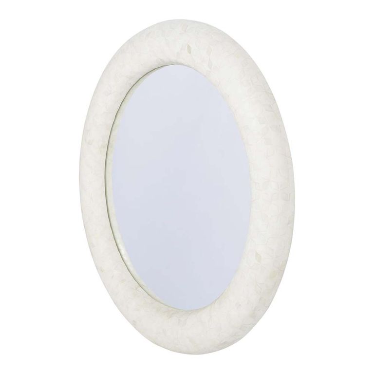 Aspen Mirror - White Bone Inlay - Round