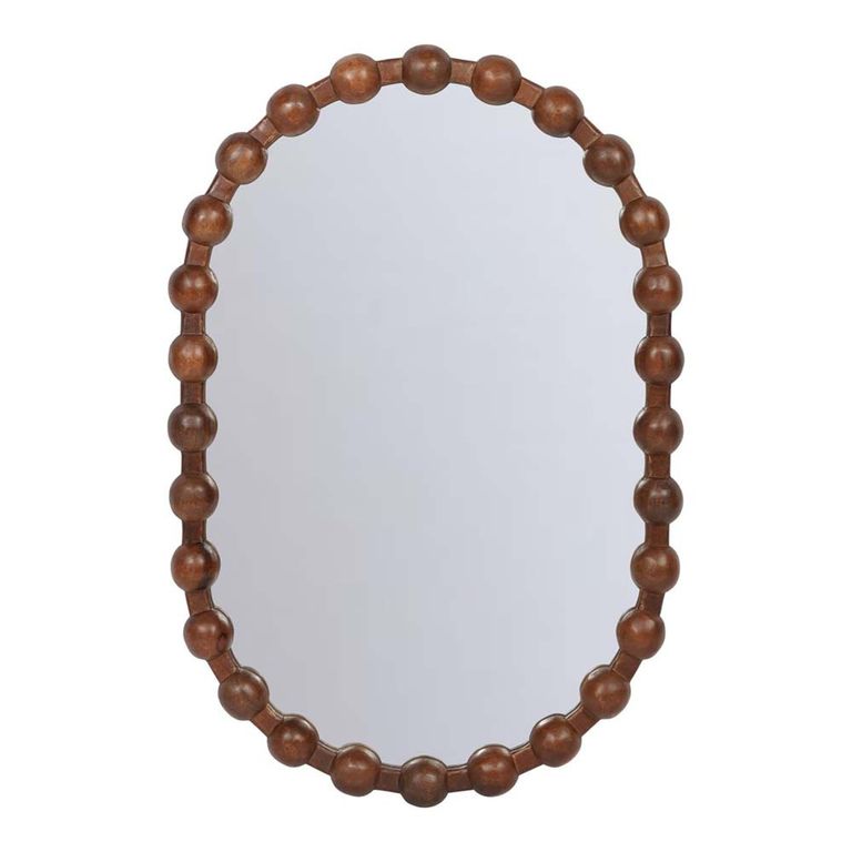 Carmel Wall Mirror - Carved Wooden - Oval