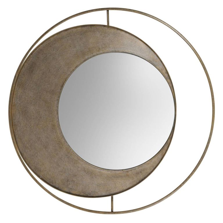 Concentric Wall Mirror - Gold Metal Circles - Aged - 100cm x 100cm