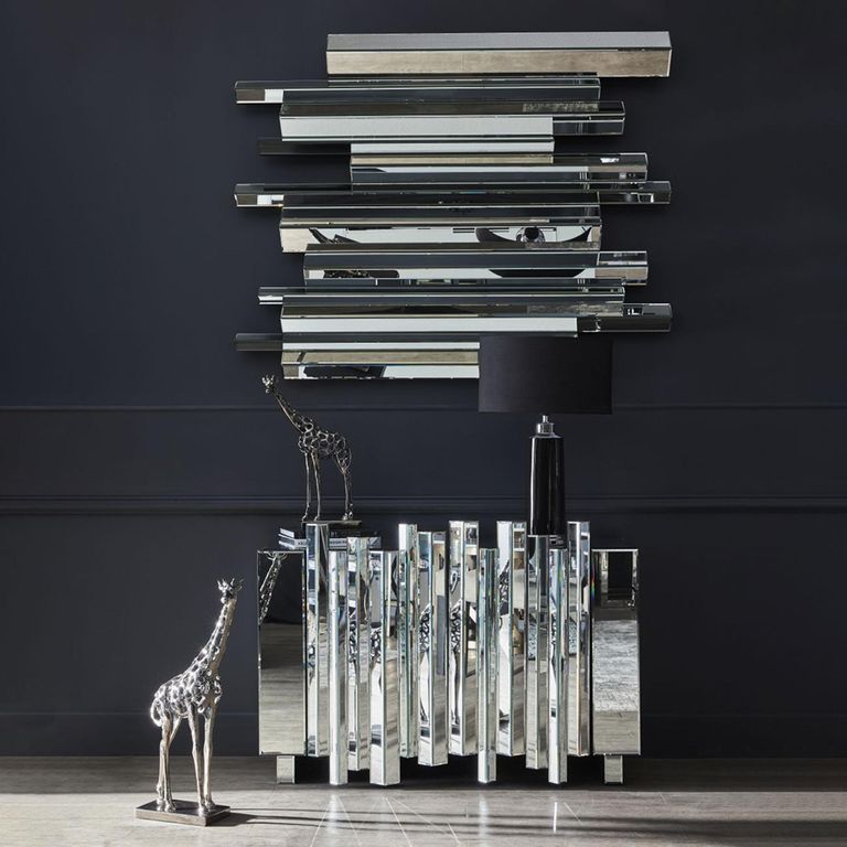 Crystalline Wall Mirror - Embossed Edges - Effect - 120cm x 150cm