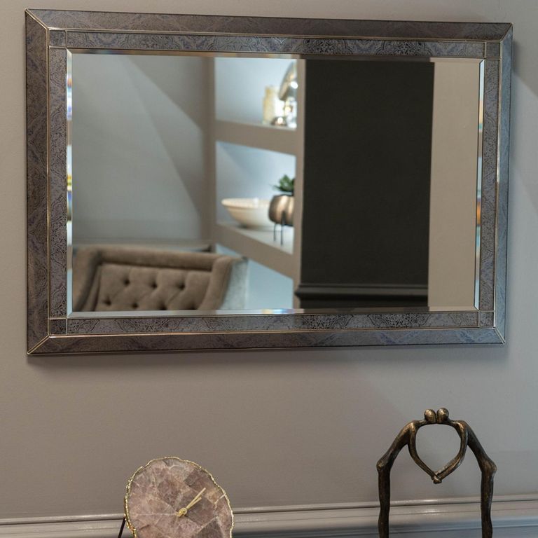 Mandala Wall Mirror - Smoked - Pattern - 60cm x 90cm