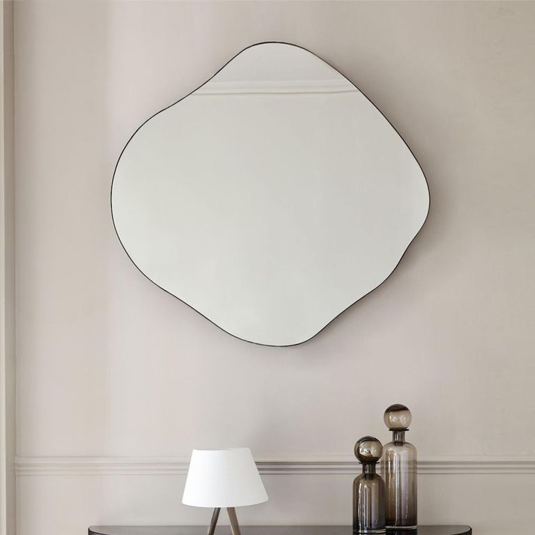Organic Wall Mirror - Black Metal - Abstract - 97cm x 101cm