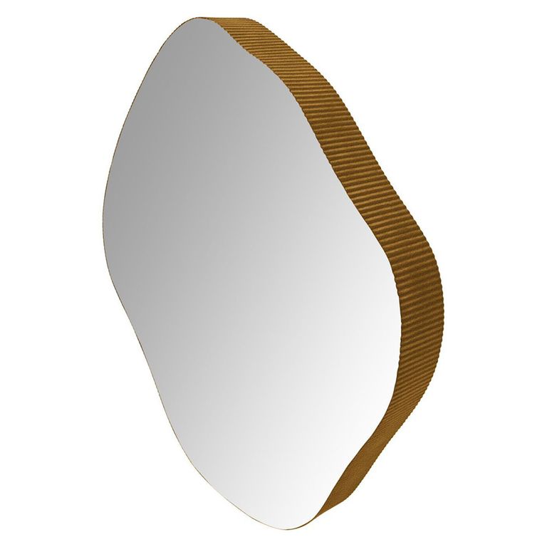 Organic Wall Mirror - Champagne Metal - Abstract - 97cm x 100.5cm