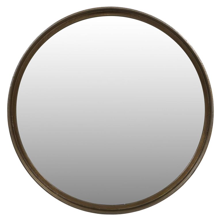 Oslo Wall Mirror - Antique Brass - Round - 100cm x 100cm