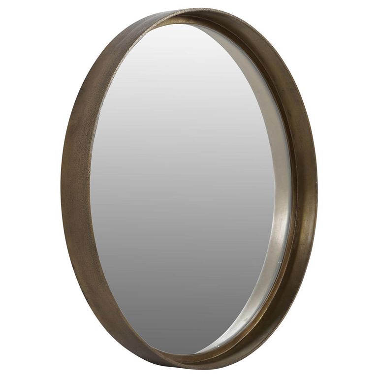 Oslo Wall Mirror - Antique Brass - Round - 100cm x 100cm