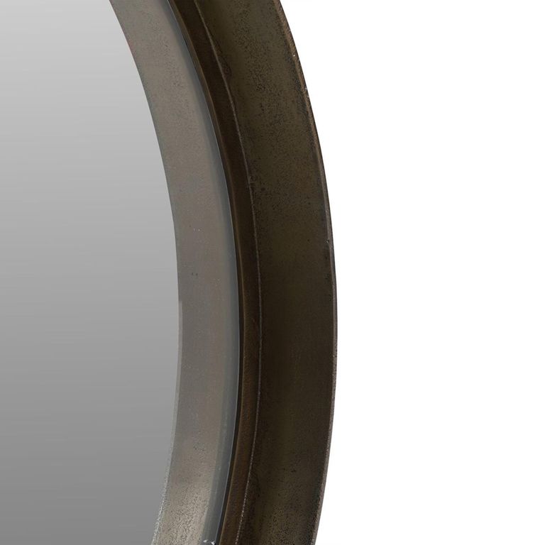 Oslo Wall Mirror - Antique Brass - Round - 100cm x 100cm