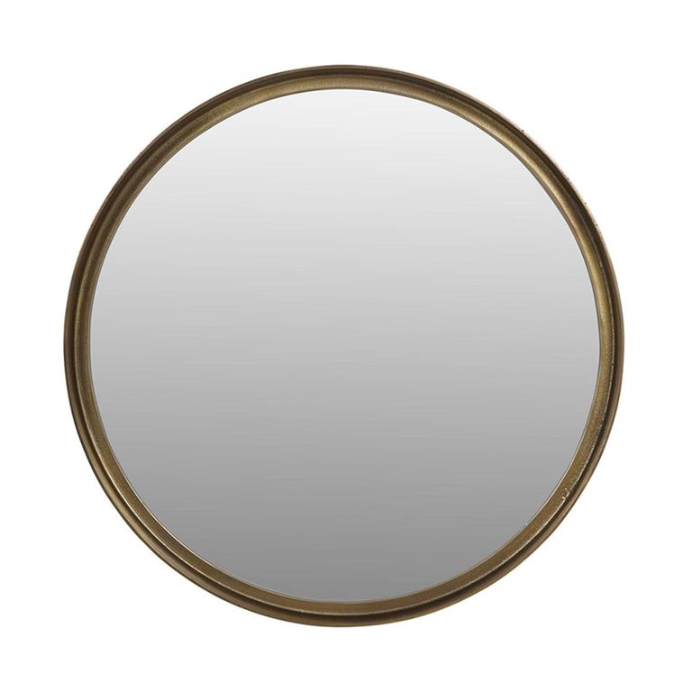 Oslo Wall Mirror - Antique Brass - Round - 80cm x 80cm