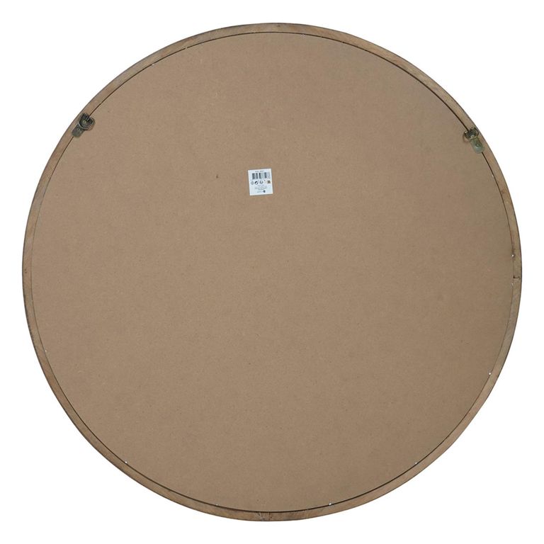 Tilburg Wall Mirror - Brown Wooden - Round - 80cm x 80cm