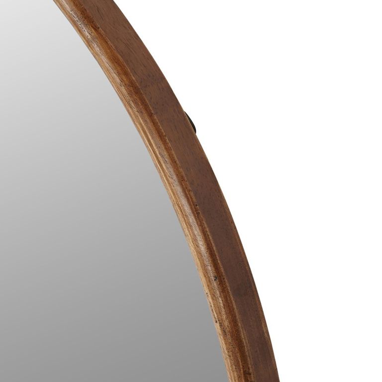 Tilburg Wall Mirror - Brown Wooden - Round - 80cm x 80cm