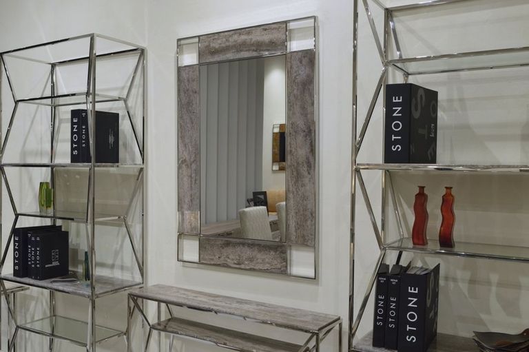 Inlay Rectangular Wall Mirror - Marble - Variation Available