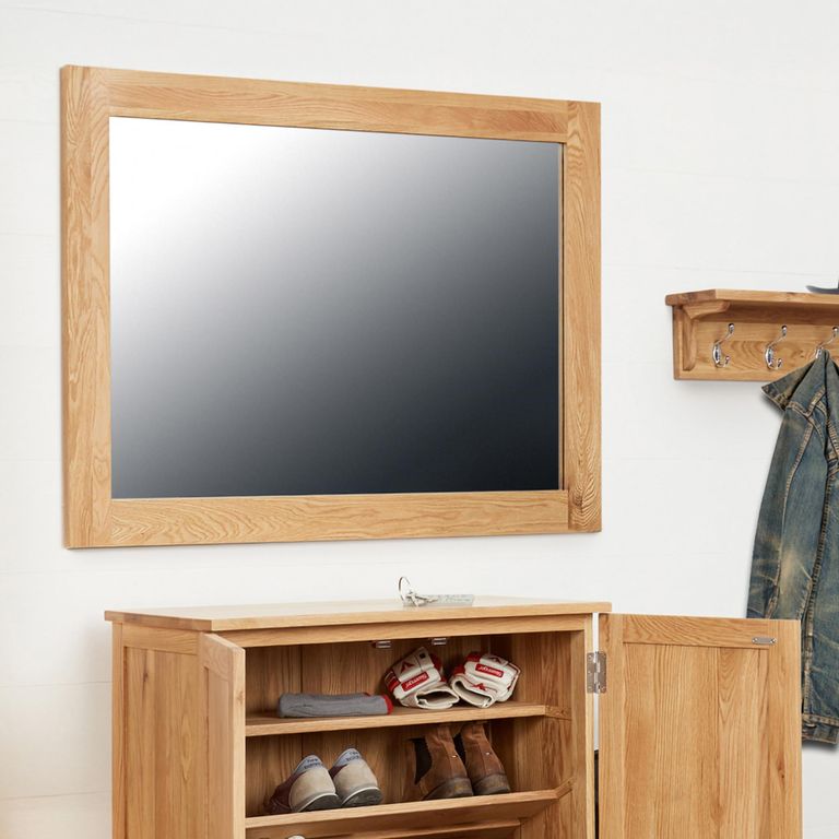 Mobel Oak Wall Mirror - Rectangular - 81cm x 112cm