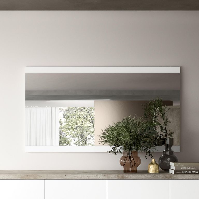 Modern Treviso Wall Mirror - White