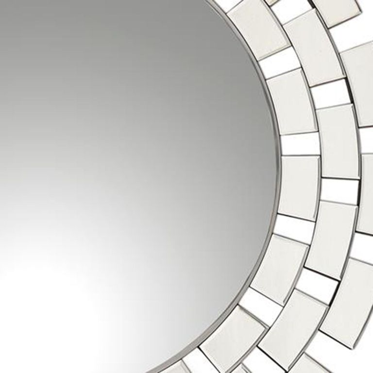 Oyampis Beveled Glass - Round - Wall Mirror