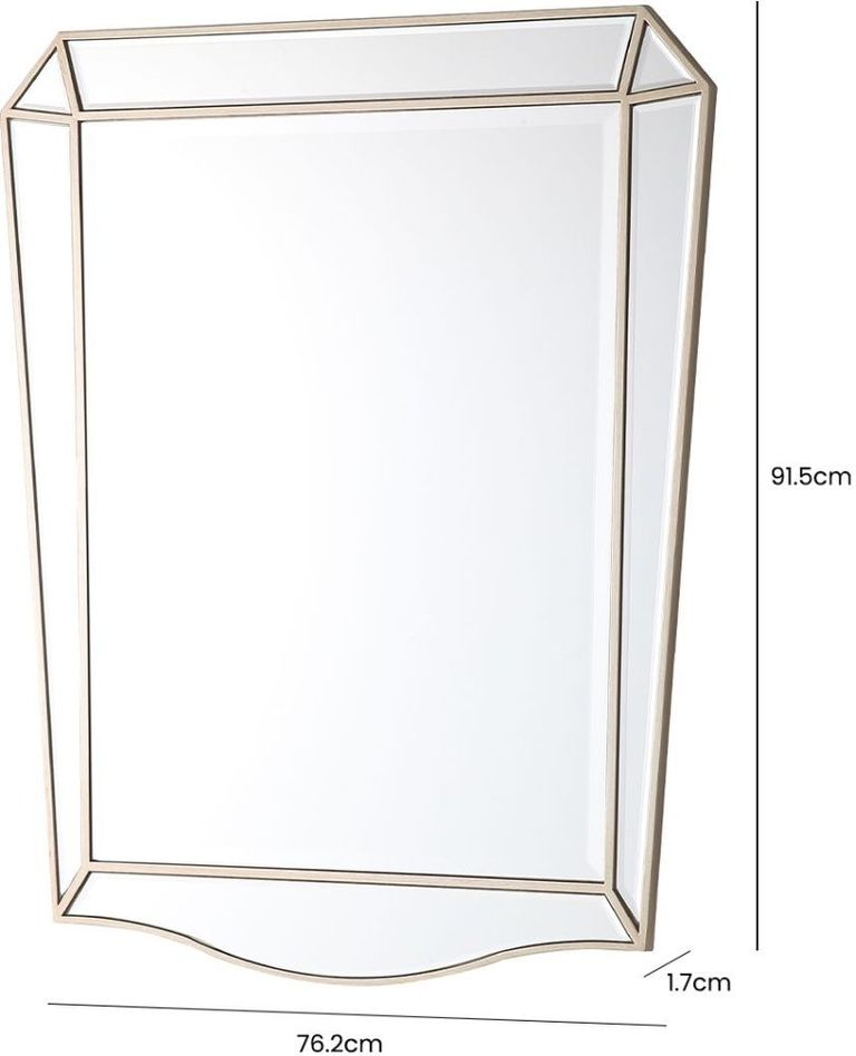 Pristina Wall Mirror - Champagne Mirrored