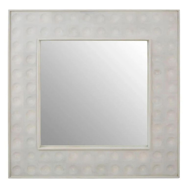 Satara Wall Mirror - Square - White Mango Wood