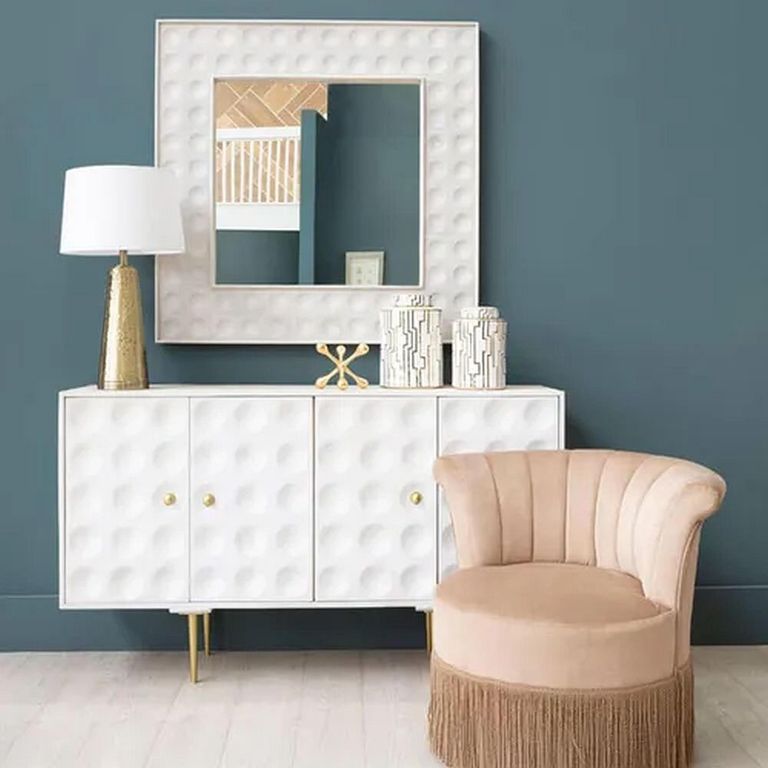 Satara Wall Mirror - Square - White Mango Wood