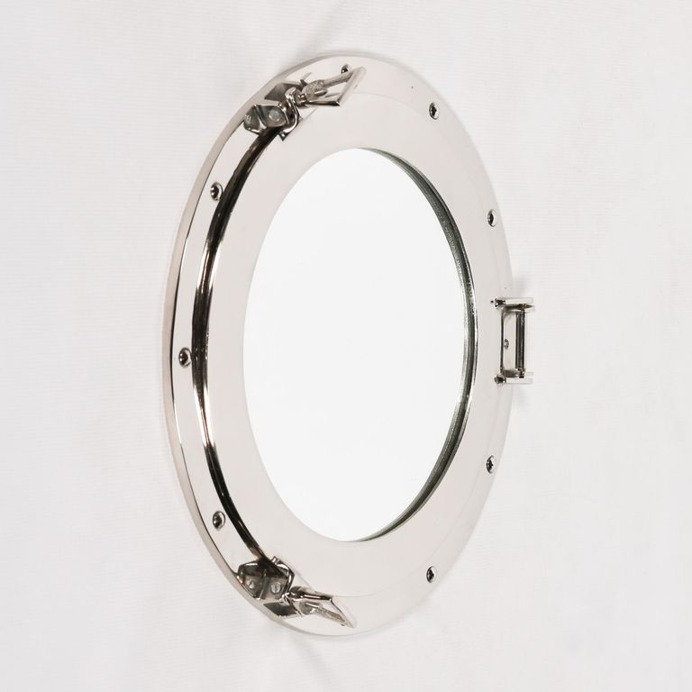 Port Hole Mirror - Silver - Large Round - 43.5cm x 43.5cm