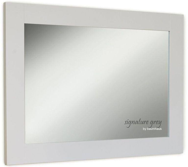 Signature Grey Painted Wall Mirror - Rectangular - 81cm x 111cm